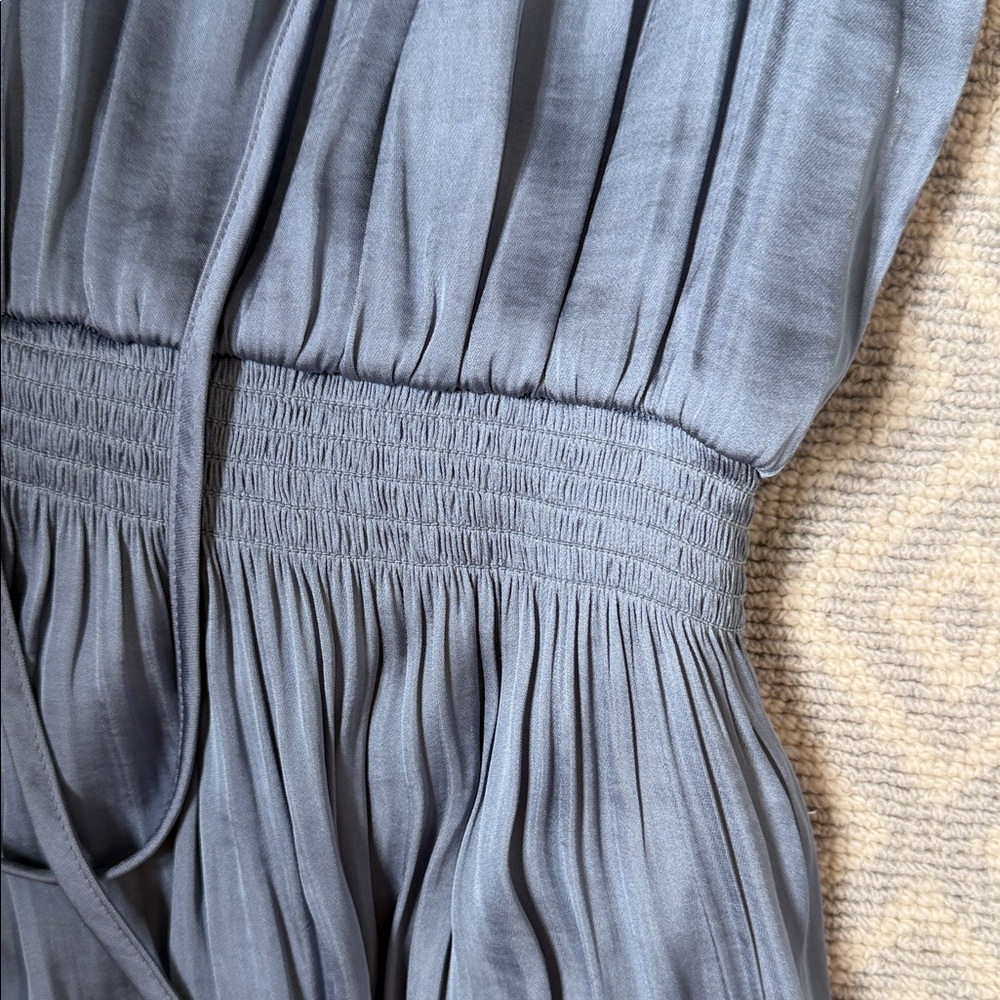 Banana Republic Slate Blue Ruffle-Trim Midi Dress - Picture 6 of 6
